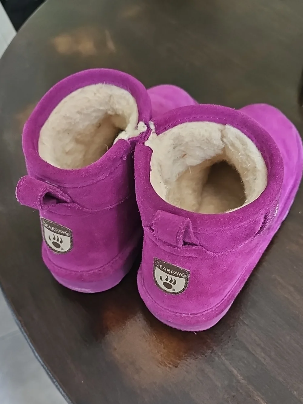 BEARPAW Suede Micro Boot Girls Size 1 Purple